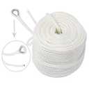 NovelBee 3/8" x 300' Double Braid Nylon Anchor Line with Thimble 
