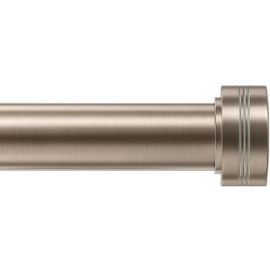 Heavy Duty Curtain Rods for Windows 30 to 41 Inch, Adjustable Length 1 Inch Diameter Window Curtain Rod with Aluminum Finials, Sand Nickel