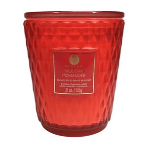 Diamante Holiday Candle Collection Variation, Holiday Pomander, 21 oz, 3 Cotton Wicks, Large Glass Jar