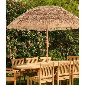 Natural Thatched Tiki Umbrella Hawaiian Style Beach Umbrella 1.7m