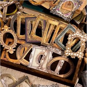 180Pcs Scrapbook Embellishments Window Frame for Scrapbooking Supplies, Vintage Scrapbook Frames Photo Decorative Paper for Junk Journal Crafts DIY Crafts Album Decor