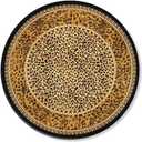 2ft Small Leopard Rug Round Cheetah Area Throw Rugs Washable Animal Skin Floor Mats Non Skid Modern Soft Circular Carpets for Bedroom Bathroom