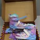 Nattork Girls Inline Skates for Kids Boys, 4 Sizes Adjustable Butterfly Blades Skates with All Light up Wheels - Birthday Gift for Indoor Outdoor Sports, Size Medium 1-4US, Purple