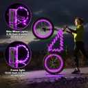 Woanger 3 Pcs LED Bike Lights for Night Riding Bicycle Frame and Wheel Lights Battery Powered Bike Accessories Gifts for Adults Riding at Night