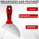Lothee 6" Clipped Drywall Pointing Knife Metal Hammer End Professional Finishing Tools High-quality Drywall Knife for Work in Narrow Spaces Plasterboard