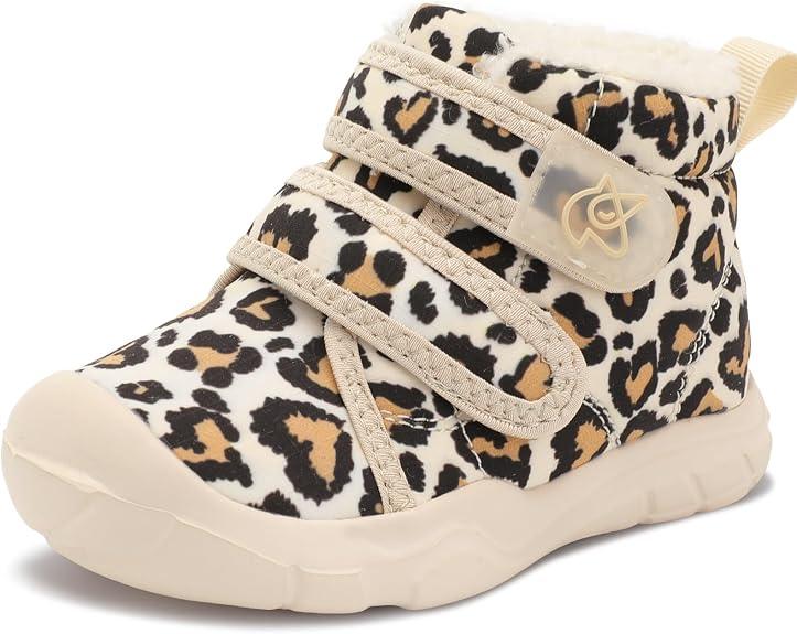 Toddler Boots Girls Boys Warm Winter Boots Cozy Plush Lining Winter Shoes Indoor Outdoor Faux Fur Booties, 27 