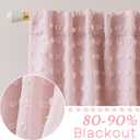 Bathroom Window Curtain,Pink Vintage French Country Victorian Elegant Sheer Overlay Decorative Curtains for Shower Window,54 Inch Length, 34"W x 54"L