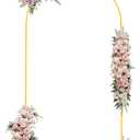 Wedding Arch Backdrop Stand, 7.2FT Gold Metal Arch Backdrop Stand for Wedding Bridal, Baby Shower, Photo Booth, Birthday Party, Garden Balloon Arch Decoration(Gold-7.2FT)