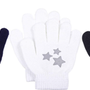 Glooarm 3 Pairs Kids Gloves Winter Gripper Knit Magic Gloves Stretch Warm Cold Weather Gloves for Boys Girls 4-12 Years