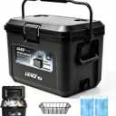 25L Portable Hard Cooler, 5 Days Ice Retention, Black