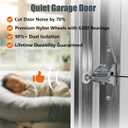 Luxbaro Garage Door Hinges and Rollers for 8' Height Garage Doors, Garage Door Hardware Kit Include Hinges, Rollers, Top Bracket, Wire Rope