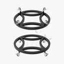 Zhongma 2 Pack 11.8" Plant Caddy with Wheels, Heavy Duty Construction 220 LBS Capacity, Plant Stand with 4 Lockable Wheels