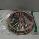 8 PCS Wooden Wagon Wheel Decor with Hemp Rope, 12 Inch Wooden Vintage Rustic Wagon Wheel, Wagon Wheel Wall Decor and Hanging Decorative Wheels for Western Decor, Bedroom, Rodeo Theme Party