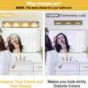 360 Rotate LED Bathroom Vanity Light Fixtures, 1600LM Acrylic Gold Vanity Lights for Bathroom, Modern Wall Lighting Fixtures Over Mirror Kitchen Living Room Hallway (Natural White Light 5000K), 4-Light, 27-Inch, 5000K