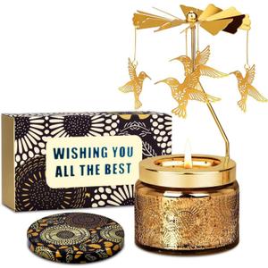 Birthday Gifts for Women, Hummingbird Candle Gift for Women, Unique Scented Birthday Gift for Mom, Grandma, Sister, Friends, Rotatable Candle for Relaxation & Stress Relief