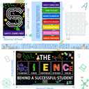 Yexiya 8 Pieces Science Classroom Decoration Science Poster Science Matters Poster Scientific Method Posters Bulletin Board Science Class Posters Wall Decor for School Teachers (Black)