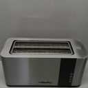 Mueller UltraToast Full Stainless Steel Toaster 4 Slice, Long Extra-Wide Slots for Bagels and Waffles, 6 Browning Levels, LED Display, Cancel/Defrost/Reheat Functions & Removable Tray, Kitchen Gadgets