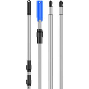 TOPDING & HZ Professional 15.2 Foot Pool Pole Telescoping Swimming Pool Cleaning Poles, Adjustable Telescopic Pole for Skimmer Net, Brush, Vacuum Heads