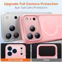 TAURI for iPhone 17 Pro Case, Compatible with MagSafe, (Full Camera Protection) Camera Control Cover Solid-Color Matte Magnetic Phone Case for 17 Pro 6.3", Pink