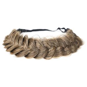 Braid Headband 2 Strands Messy Classic Chunky Plaited Wide Braids Elastic Stretch Quality Synthetic Braided Headband Women Girl Bohemian Hair Braid 65g (Headbands A5)