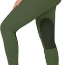 beroy Kids Horse Riding Knee-Patches Pants Girls Equestrian Front-Zip Breeches Legging with Pockets 2XL