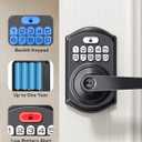 TEEHO TE004 Keyless Entry Keypad Door Lock with Handle - Smart Digital Electronic Lock for Interior Door with Anti-Peeping, Auto Lock & Passage Mode - Easy Installation - Matte Black