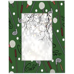 Golf Sport 5x7 Picture Frames Golf Ball Theme Photo Frames Collage for Wall Mounting Tabletop Display Wood Photo Picture Frame Home Office Decoration Family Friends Gift