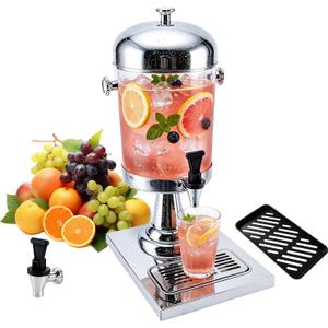 2.1 Gallon Drink Dispenser with 2 Leak‑Proof Spigots & 2 Drip Trays