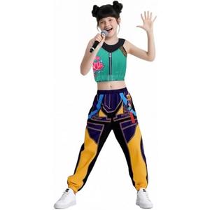 Aynoltb Girls Fashion Singer Outfit Youth Halloween Clothes Party Size 110