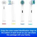 Replacement Toothbrush Heads Compatible with Oral B Braun,8 Pack Professional Electric Brush Heads for Oral B Replacement Heads Refill Pro 500/1000/1500/3000/3757/5000/7000/7500/8000 (White)