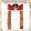Hahafelt Pirates Door Banner Pirate Party Decoration Captain Hat Skull Crossed Swords Door Banner Nautical Porch Sign Hanging Wall Decor for Treasure Hunt Birthday Halloween Photo Prop Supplies