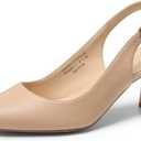 DREAM PAIRS Women's Kitten Heels Slingback Closed Pointed Toe Low Pumps Shoes Women Party Wedding Sexy Casual Dress Shoes (9)