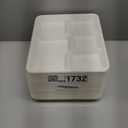 Compostable 5 Compartment Plates Disposable, 10.25 x 8.25 inch, [50-Pack] Heavy Duty Paper Plates with dividers, Sturdy School Lunch Trays, White Large Paper Dinner Plates for Buffet Party