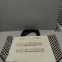 2 Medium tote bags, beige, black logo, black strap