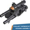 Coolant Thermostat Housing Assembly for Hyundai Sonata Tucson Santa Fe Sport 2010-2016 Kia Sportage Optima Sorento 2011-2016 2.4L L4 Replace 256002G500 25600-2G500 86025 86230 902-5128 817060