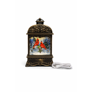 Christmas Village Snow Globe , Musical Snow Water Lantern Swirling Glittering Home Decoration and Gift, Battery Operated or USB Powered 