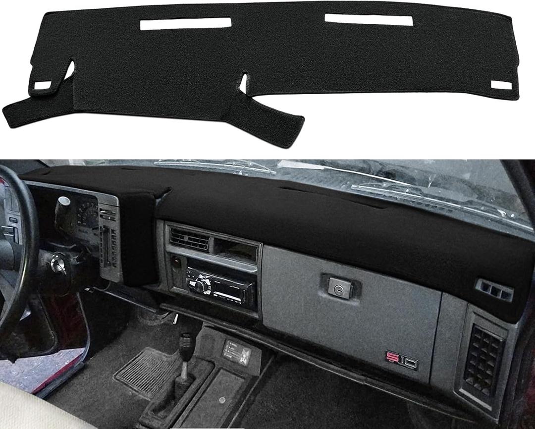 Yiz Dash Cover Mat Custom Fit for 1986-1993 Chevy Chevrolet S10 Blazer/GMC S15 Jimmy Sonoma/91-94 Olds Oldsmobile Bravada,Dashboard Cover Pad Carpet (86-93 Black) J37