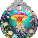 Stained Glass Suncatcher, Jellyfish Ornament for Christmas Tree, Holidays Decor, Home Decoration and Gifts