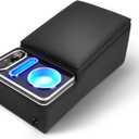 Car Center Console, Universal Bench Seat Consoles, Truck Seat Organizer and Storage, Cup Holder&Phone Holder for Small Car, Truck, Minivan (Small Center Console)