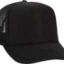 OTTO Wholesale Cap 39-165 Mesh Back Trucker Hats (24 Hats) - Adjustable One Size Fits Most, Black (Black)