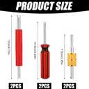 2 x 6pcs Valve Core Wrench Tool, Single & Dual Head A/C Valve Core Extractor Air Conditioning Line Repair Removal Tools Valve Core Remover for Car Bicycle RV Truck HVAC Air Conditioner