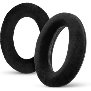 Replacement Earpads for Sennheiser HD600, HD650, HD660S, HD525, HD535, HD545, & Massdrop HD58X, HD6XX Headphones - Soft Velour Cushions for Extra Comfort, by Brainwavz (Black)