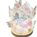 Butterfly ambiance Lamp, Bedside Decorative Small Table lamp, DIY Butterfly Lamp, Battery Powered Night Light, Gift for Daughter's Mother