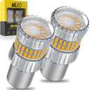 AILEO PY21W 7507 BAU15S LED Bulb Amber Turn Signal Light, 2024 Upgrade 500% Brighter Unique 1:1 Design - 1156 2641A 12496 7507AST LED Bulbs Yellow with Projectors, CANBUS for Turn Signal Light,2 PCS