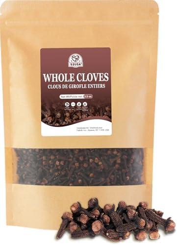 52USA Cloves Whole 3.5 oz (Pack of 1), Great for Food, Tea, Baking and Meats, All Natural | Non GMO | Kosher | Vegan | Gluten Free, Set of 4. BBD Jun/28/2027