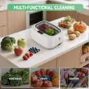 KUNPHY Fruit and Vegetable Washing Machine, Fruit Cleaner 2.5L 40kHz, 3 Timers Ultrasonic Vegetable Cleaner for Family Cleaning