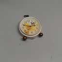 Retro Desk Clock, 5 Inches Romantic Maple Vintage Alarm Clock, Silent Non Ticking Small Clock Battery Powered, Loud Alarm Clock for Heavy Sleepers, Decorative Clocks Gift for Mother's Day (Feather)