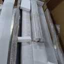 30"x84" Barn Door with Hardware Included, Sliding Glass Barn Door Bathroom Frosted Glass Barn Door 5 Panel with 5 FT Track, Closet Barn Door with Pre-drilled Holes, Need Assembly for Bedroom Kitchen