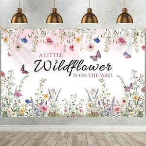 Pink Baby Shower Backdrop Decorations, Pink Baby Shower Photography Background Banner Photo Booth Prop Newborn Party Decorations 70.8 X 43.3 Inch. Set of 3