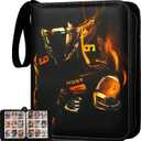 Football Card Binder,2024-2025 Sports Trading Card with Sleeves Holder Album,990 Pockets Rugby Card Holder Sheets Display Storage Protectors for Collectors Boys and Girls Gift (football-style 1)
